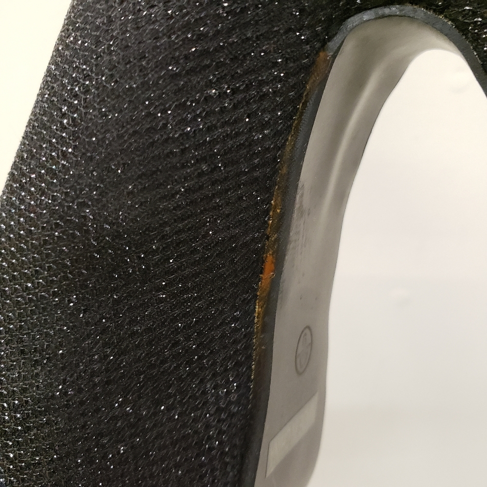 Peep Toe Platform Stiletto Glittery Fabric Heels - Picture 10 of 12